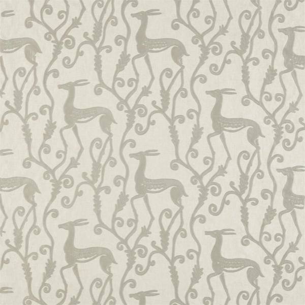 Deco Deer Empire Grey Fabric by Zoffany