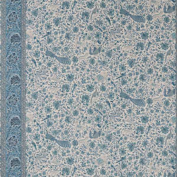 Mughal Menagerie Mazarine Blue Wallpaper by Zoffany