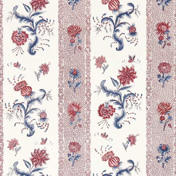 Papaver Stripe Indigo/Madder Wallpaper by Zoffany