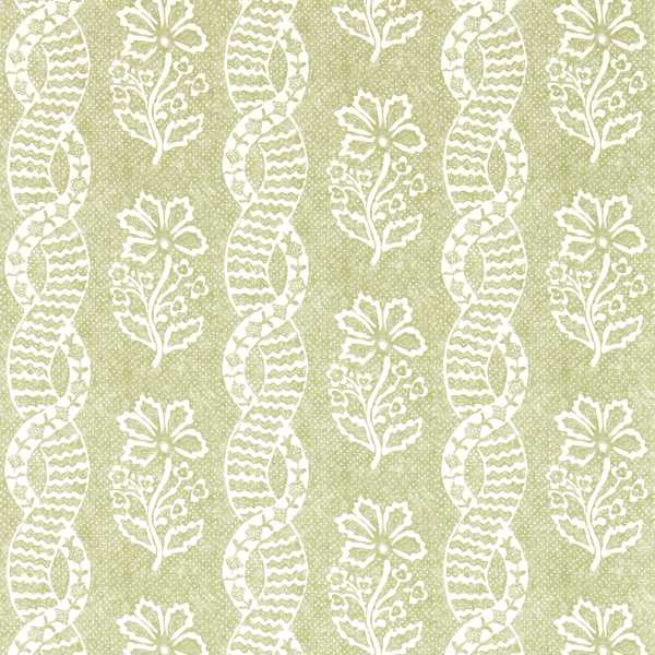 Dabu Stripe Pale Olive Wallpaper by Zoffany