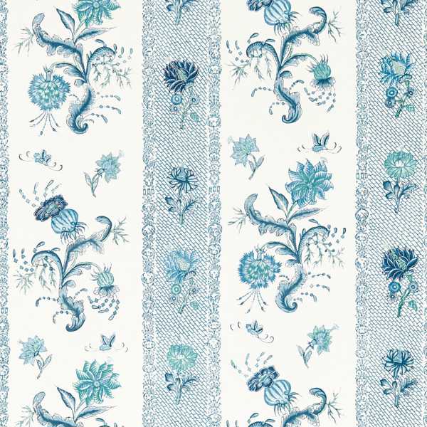 Papaver Stripe Mazarine Blue Wallpaper by Zoffany