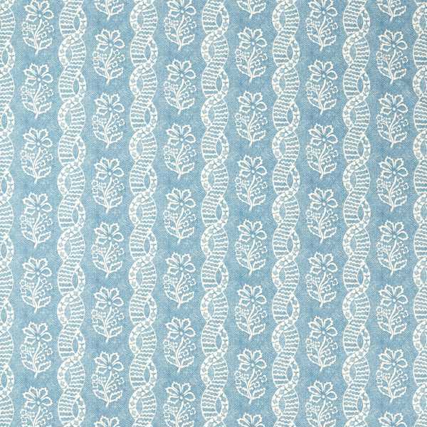 Dabu Stripe Wedgwood Blue Fabric by Zoffany