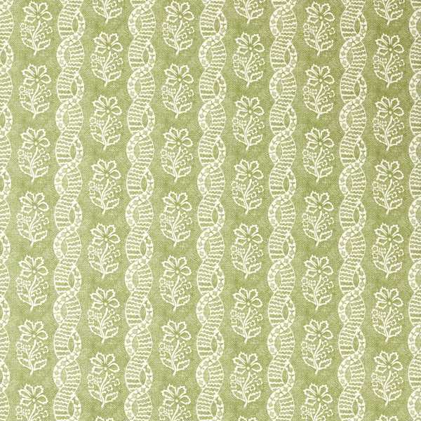 Dabu Stripe Pale Olive Fabric by Zoffany