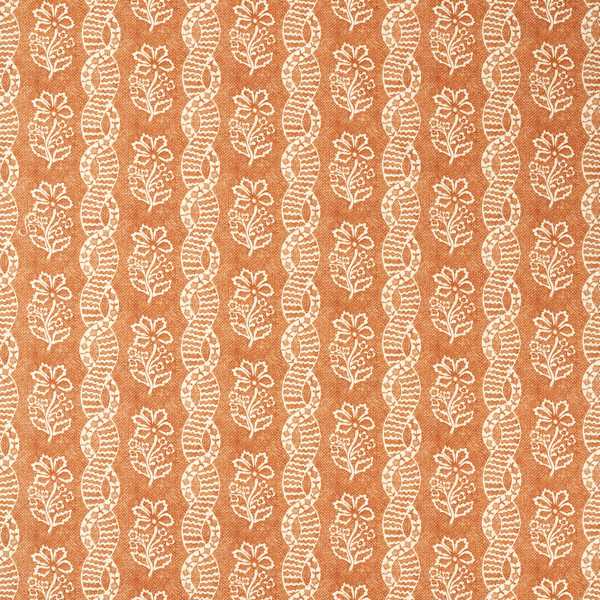 Dabu Stripe Amber/Blush Fabric by Zoffany