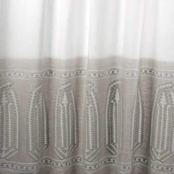 Zardozi Ombre Quartz Grey Fabric by Zoffany