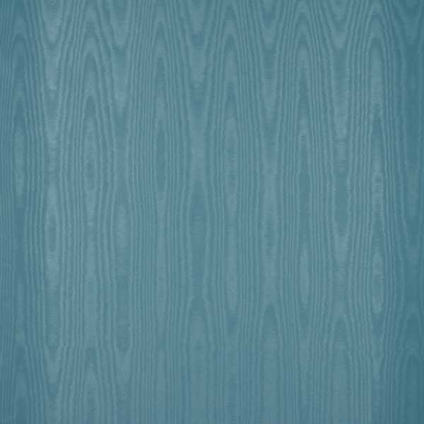 Moiré Wallcovering Blue Silk Wallpaper by Zoffany