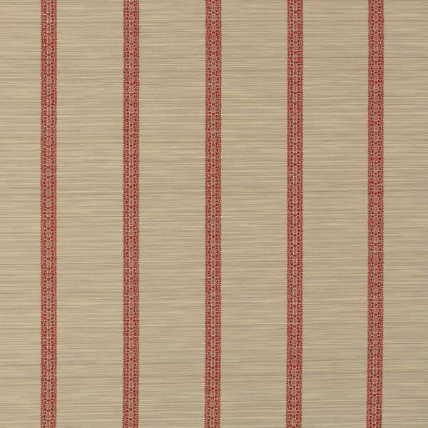 Bellagio Stripe Sandstone/Russet Fabric by Zoffany