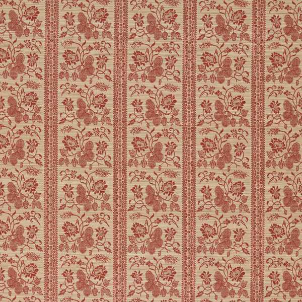 Filigree Bellagio Stripe Sandstone/Russet Fabric by Zoffany
