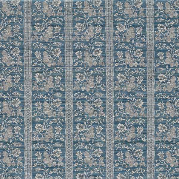 Filigree Bellagio Stripe Azure Fabric by Zoffany