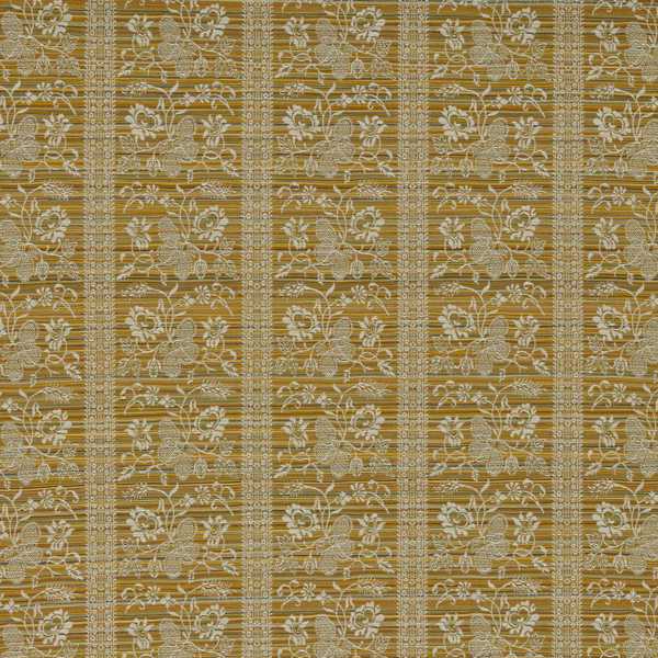 Filigree Bellagio Stripe Silk Yellow Fabric by Zoffany