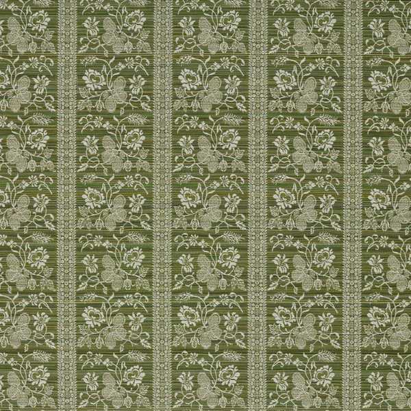 Filigree Bellagio Stripe Evergreen Fabric by Zoffany