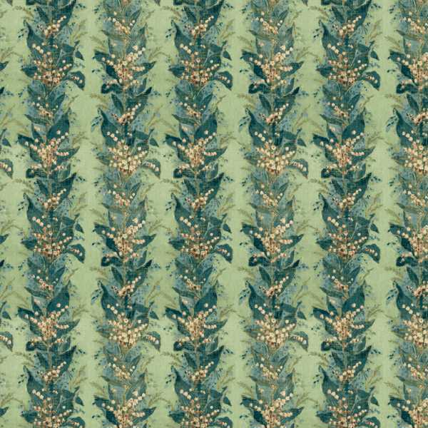 Lily Stripe Archive Green Fabric by Zoffany
