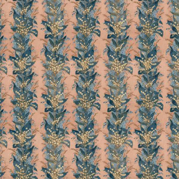 Lily Stripe Archive Coral Fabric by Zoffany