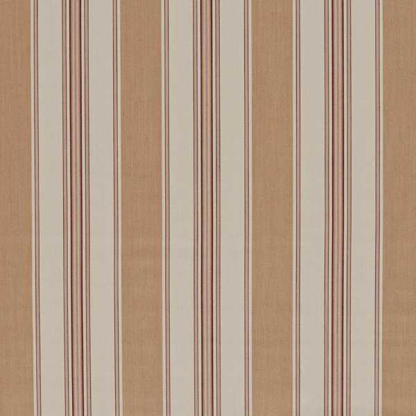 Parasol Stripe Sandstone/Russet Fabric by Zoffany