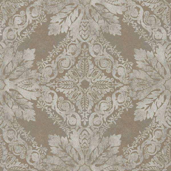 Medevi Mirror Antique Silver Wallpaper by Zoffany