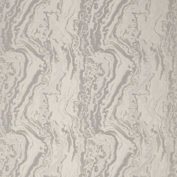 Serpentine Platinum White Fabric by Zoffany