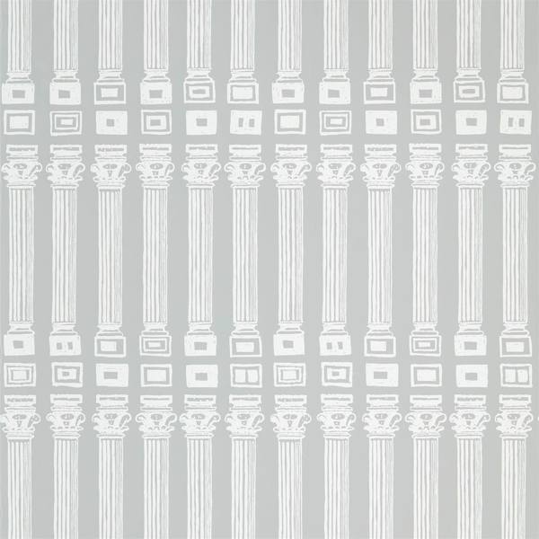 Columns Empire Grey/Architects White Wallpaper by Zoffany