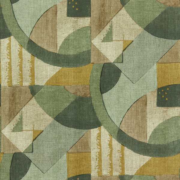 Abstract 1928 Antique Olivine Wallpaper by Zoffany