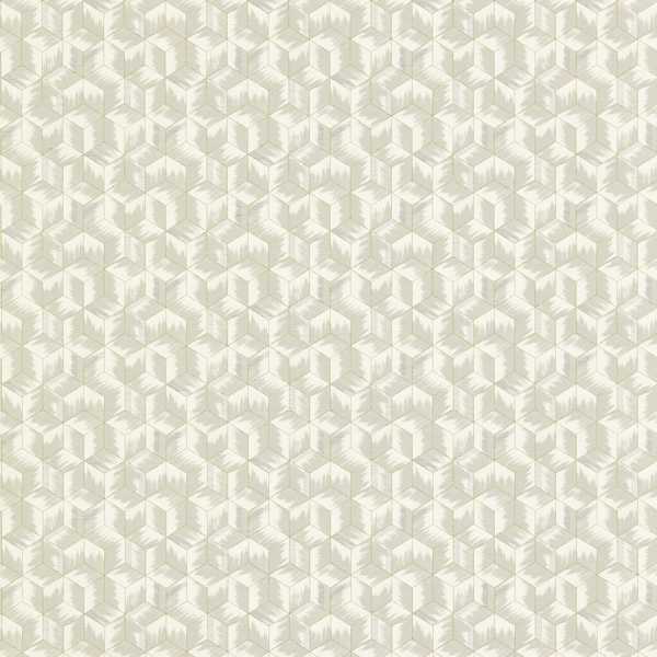 Tumbling Blocks Empire Grey Wallpaper by Zoffany