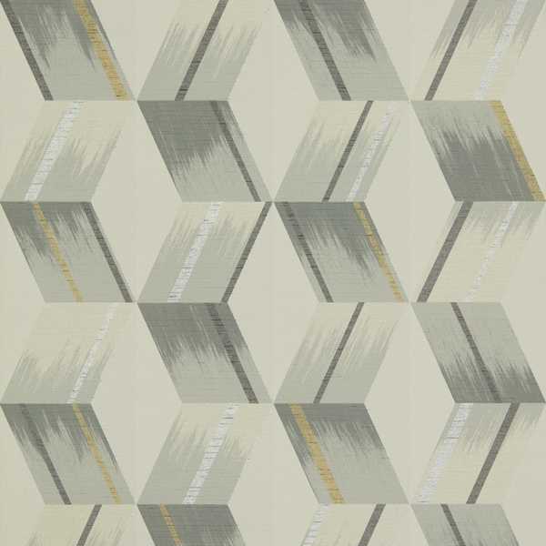 Rhombi Empire Grey Wallpaper by Zoffany