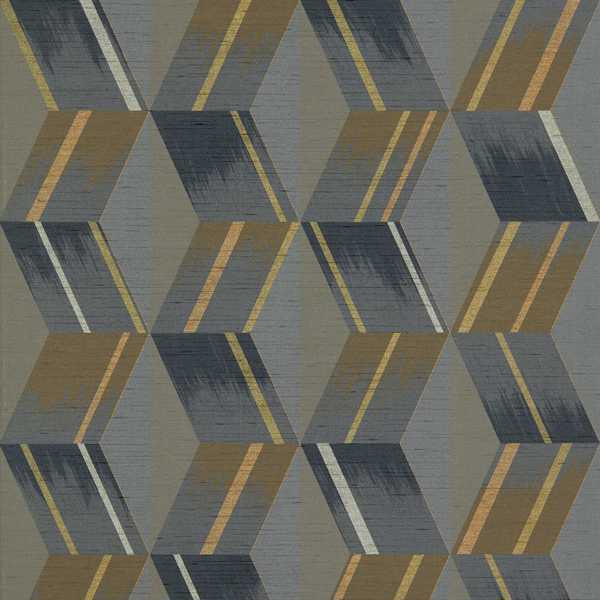 Rhombi Anthracite Wallpaper by Zoffany