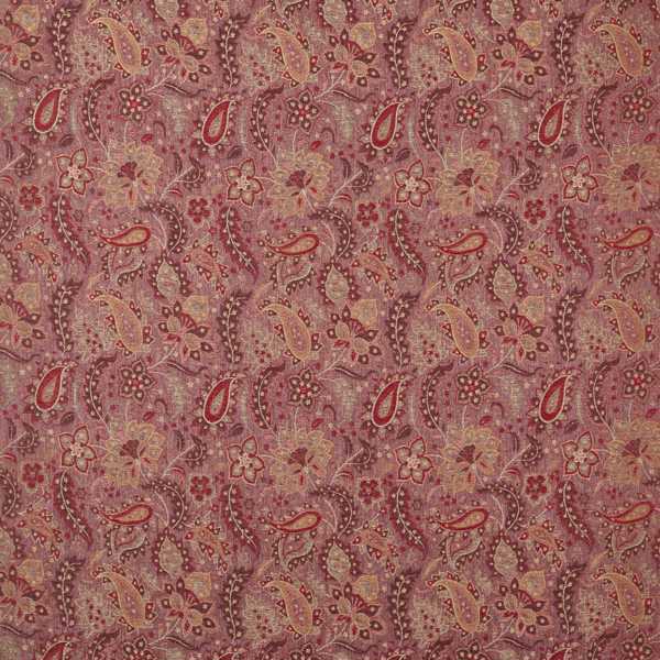 Caserta Paisley Pale Ruby Fabric by Zoffany