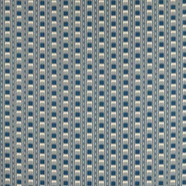 Kasuri Stripe Mazarine Blue Fabric by Zoffany