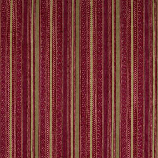 Andean Stripe Cochineal/Sage Fabric by Zoffany