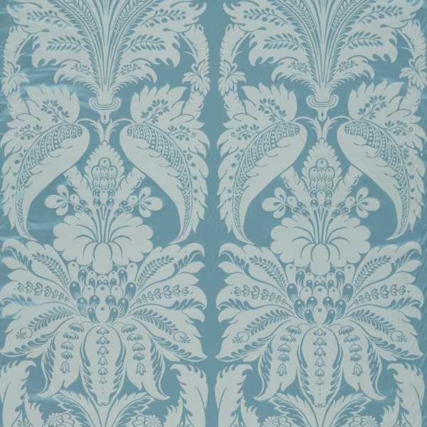 Clandon Damask Wedgwood Blue Fabric by Zoffany