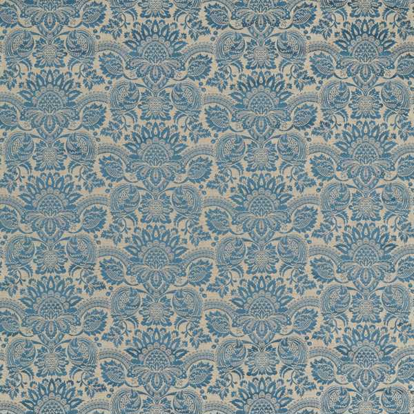 Pomegranate Brocatelle Wedgwood Blue Fabric by Zoffany