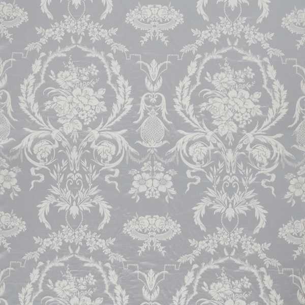 Arabesque Silk Quartz Grey Fabric by Zoffany