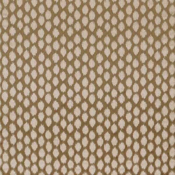 Ikat Spot Antique/Gold Fabric by Zoffany