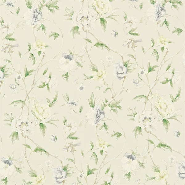 Flowering Tree Pale Cream/Silver Fabric by Zoffany