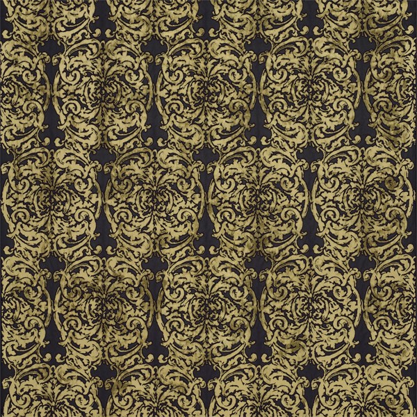 Tespi Carbon/Old Gold Fabric by Zoffany