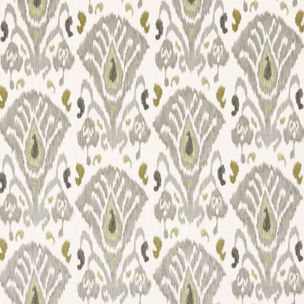 Kashi Platinum/Leaf Fabric by Zoffany
