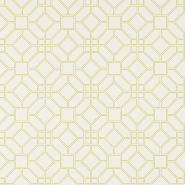 Veranda Trellis Gold Wallpaper by Zoffany